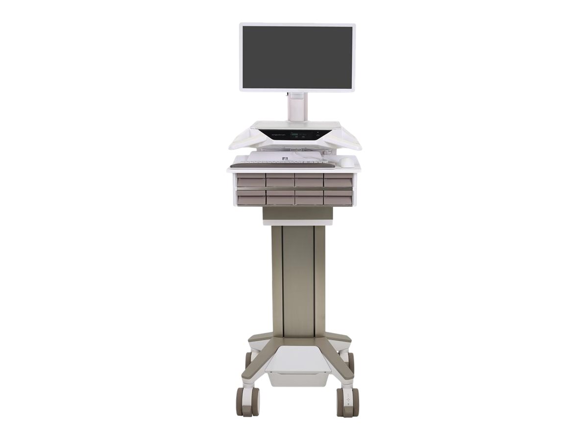 Ergotron CareFit Pro vozík - Electric Lift - pro LCD displej / klávesnice / myš / CPU - bílá, teplá šedá - kompatibilní s TAA – foto 2