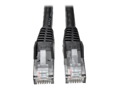 Eaton Tripp Lite Series Cat6 Gigabit Snagless Molded (UTP) Ethernet Cable (RJ45 M/M), PoE, Black, 75 ft. (22.86 m)