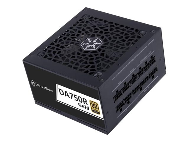 SilverStone Decathlon Series DA750R Gold power supply 750 Product shot Right-angle 79400
