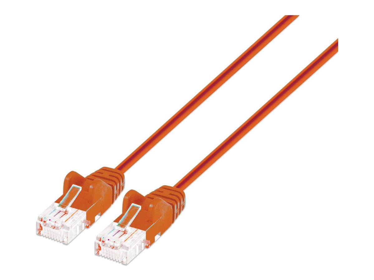 CAT6 U/UTP SLIM NETWORK PATCH CABLE, 14 FT., ORANGE