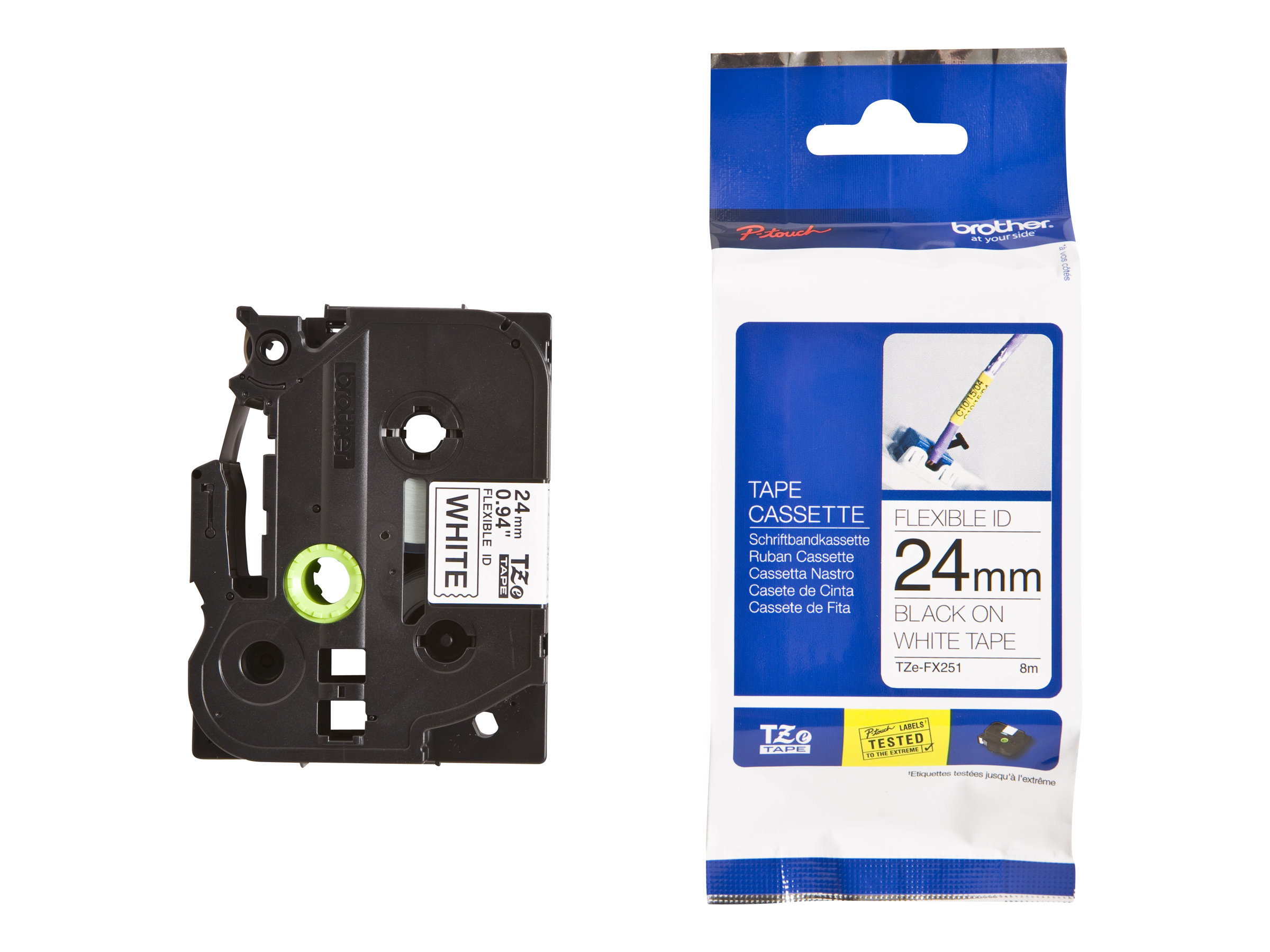Brother TZe-FX251 - ruban ID flexible - 1 cassette(s) - Rouleau (2,4 cm x 8 m)