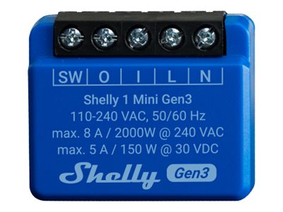 SHELLY 1 Mini Gen3 2-pack Smart Relay
