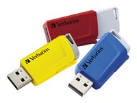 Verbatim Store 'n' Click 16GB USB 3.2 Gen 1 Blå Rød Gul