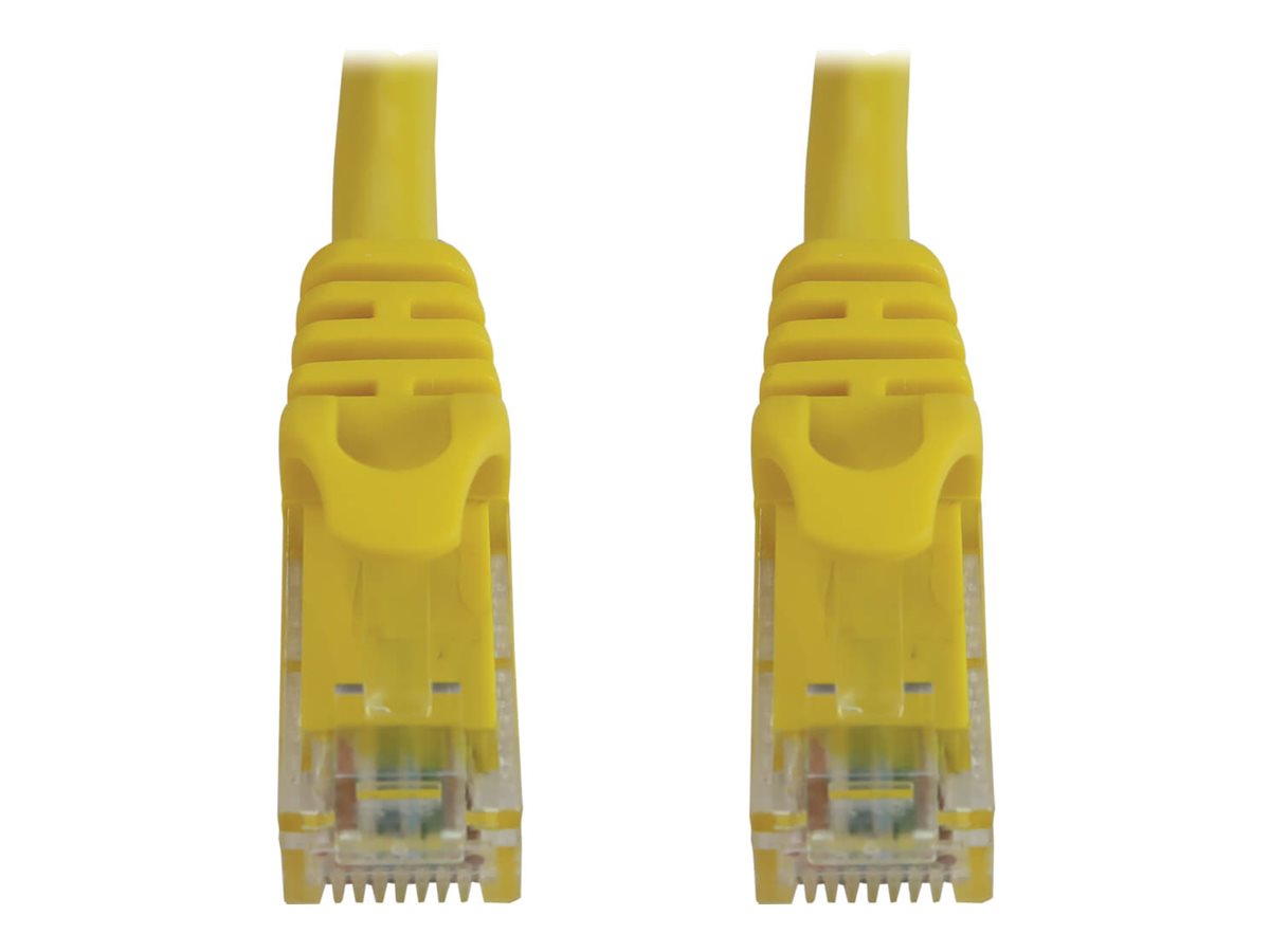 Eaton Tripp Lite Series Cat6a 10G Snagless Molded UTP Ethernet Cable (RJ45 M/M), PoE, Yellow, 50 ft. (15.2 m)