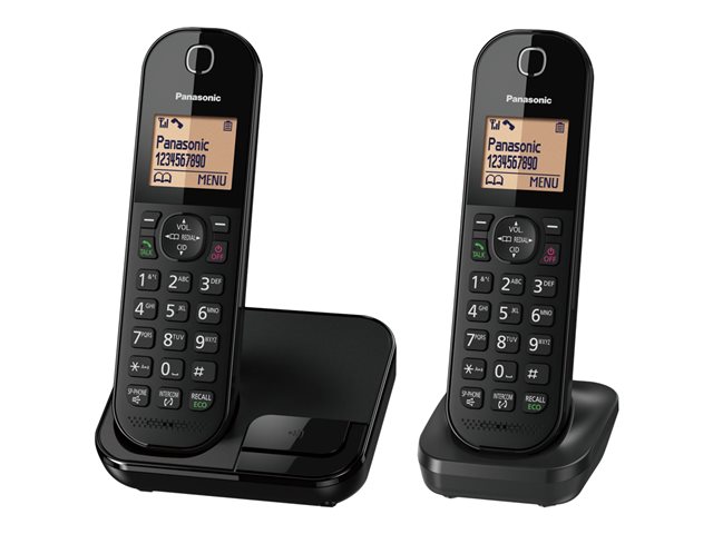 Panasonic Kx Tgc412eb Cordless Phone With Caller Id Call Waiting Additional Handset 3 Way Call Capability