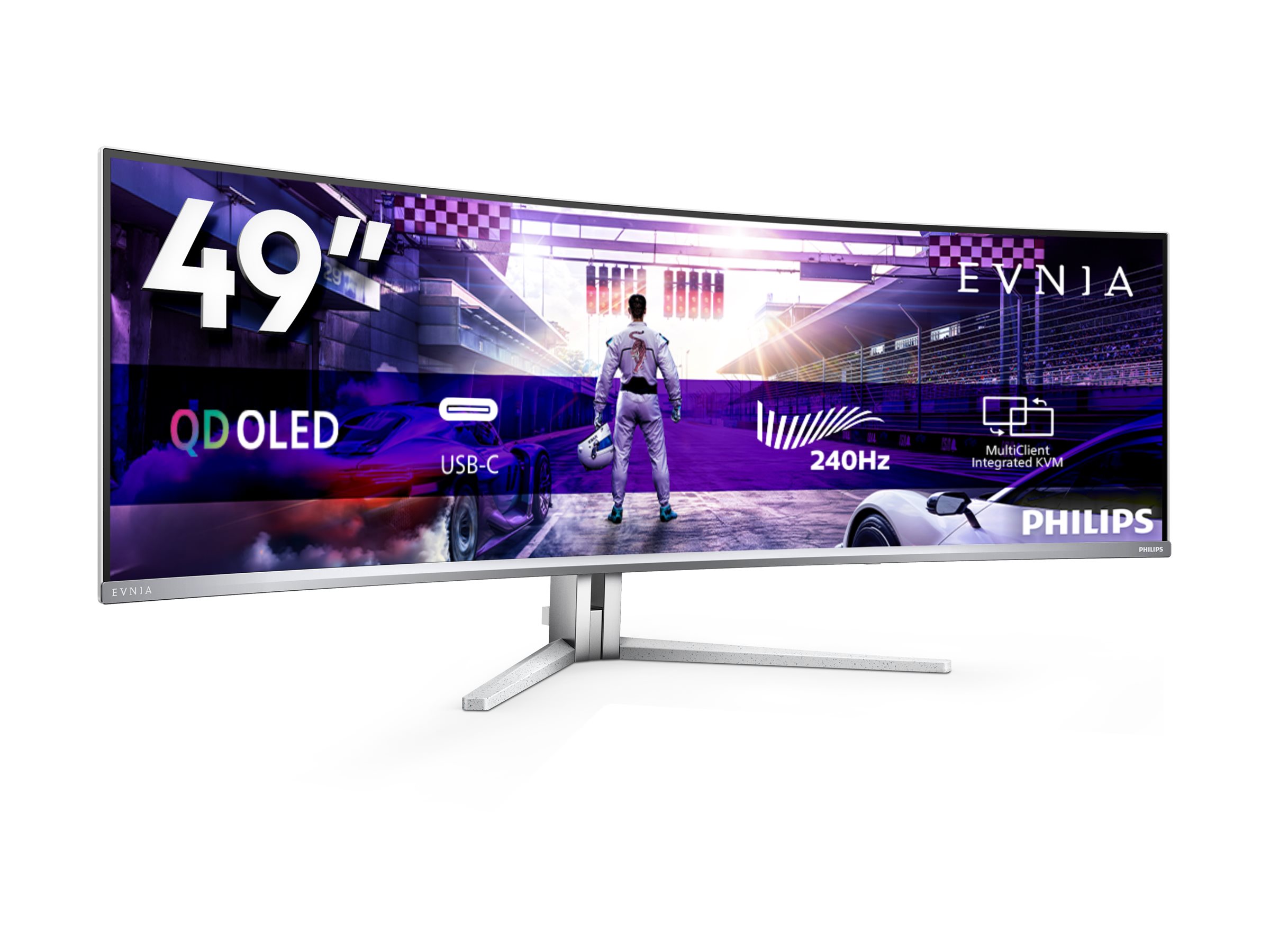 An image of Philips Evnia 8000 49M2C8900 - OLED monitor - curved - 49" - HDR