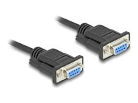 DeLOCK 3m Seriel RS-232 kabel Sort