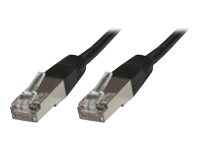MicroConnect CAT 6 Kabel med folie og kobberfletning (FTP) 25cm Netværkskabel Sort