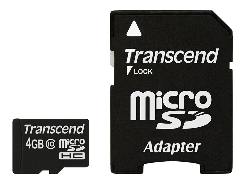 Transcend Premium - carte mmoire flash - 4 Go - micro SDHC