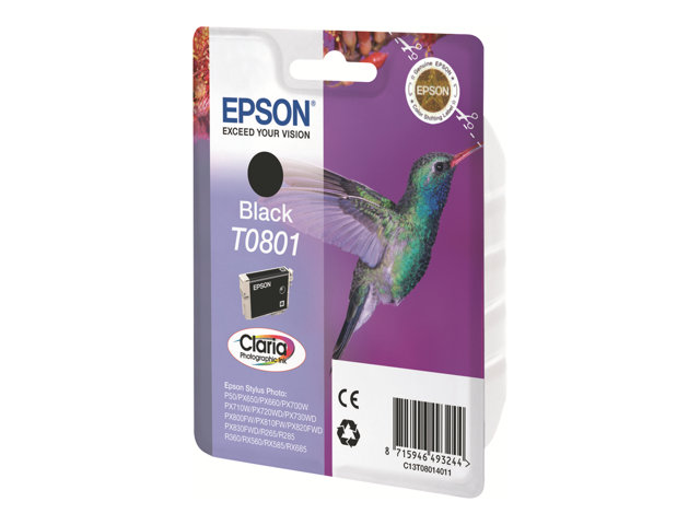 Image of Epson T0801 - black - original - ink cartridge