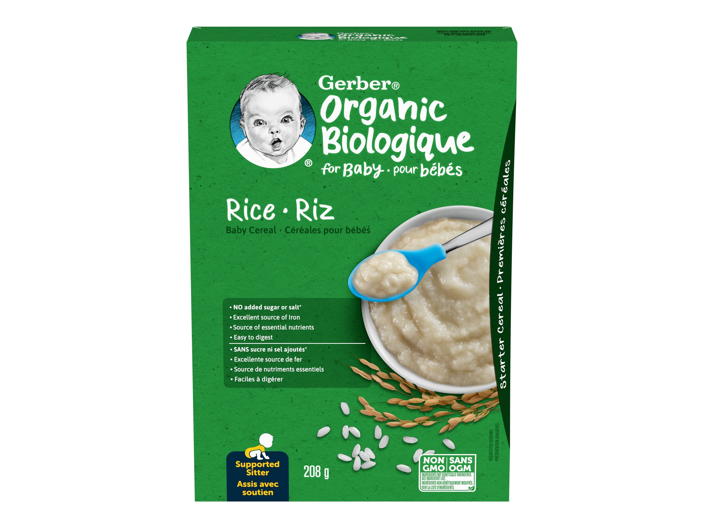 Gerber Organic Baby Cereal - Rice - 208g