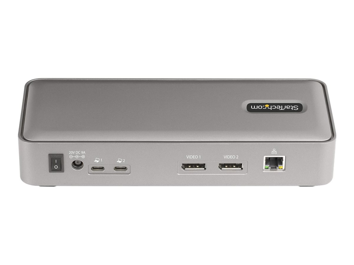 StarTech.com Dual-Laptop USB-C KVM Docking Station, Dual Monitor 4K 60Hz  DisplayPort, DisplayLink Certified, 5-Port USB Hub, GbE, 90W/45W Power 