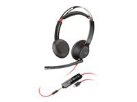 HP Poly Blackwire C5220 - Blackwire 5200 series - headset - on-ear - wired - USB-C, 3.5 mm jack - black - Certified for Microsoft Teams, Certified for Skype for Business, Cisco Jabber Certified, Avaya Certified