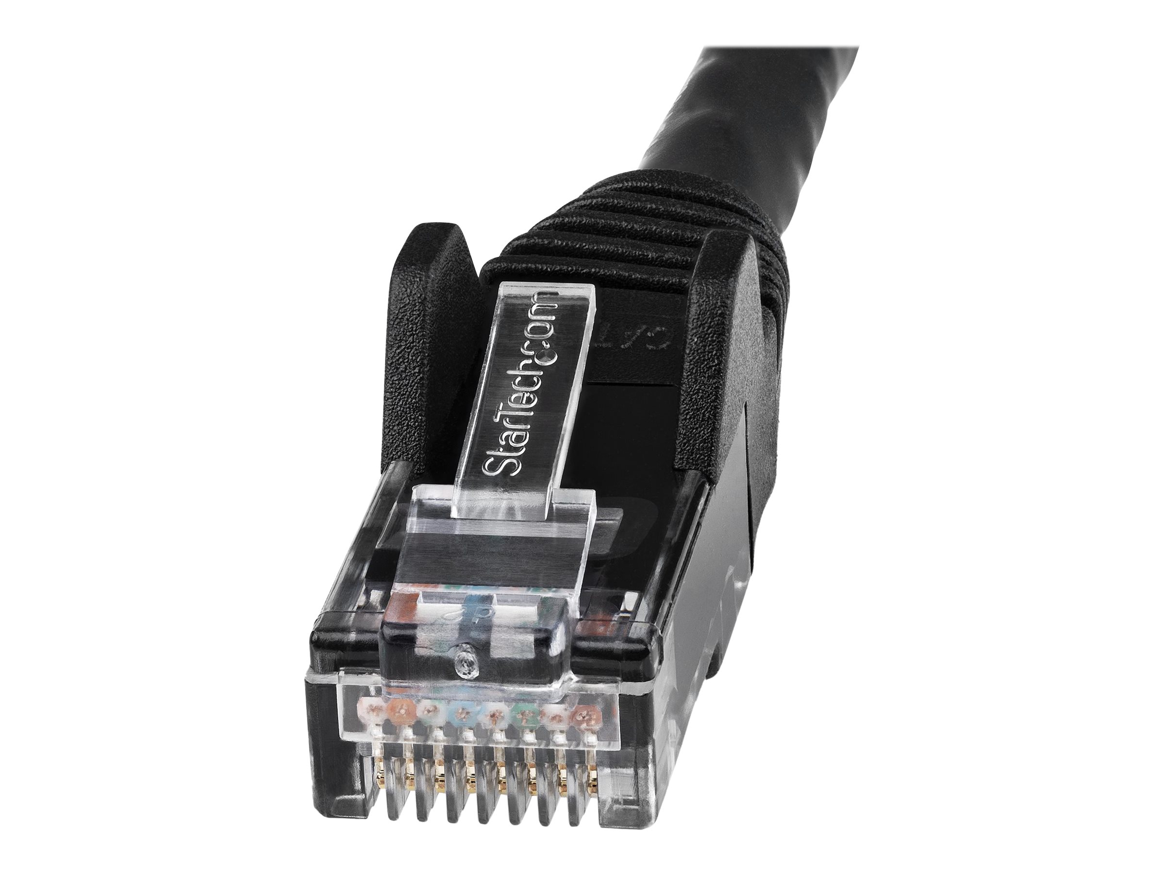 StarTech.com 15ft (4.6m) LSZH CAT6 Ethernet Cable, 10 Gigabit Snagless RJ45 100W PoE Patch Cord CAT 6 10GbE UTP Network Cable w/Strain Relief, Black/Fluke Tested/ETL/Low Smoke Zero Halogen