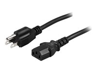 DELTACO DEL-109US Strømkabel 2m Sort