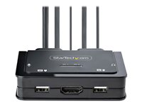 Startech 2-Port Hybrid USB-C HDMI Cable KVM Switch, 4K 60Hz, Compact KVM with 6ft/1.8m USB-A/HDMI/Audio & 4ft/1.2m USB-C Inte