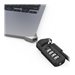 Compulocks Ledge Lock Adapter for MacBook Air 15 M2-M4 with Combination Cable Lock Silver