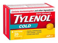Tylenol* Extra Strength Cold Daytime eZ Tabs - 20's