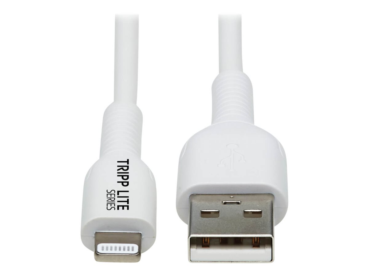 Eaton Tripp Lite Series Safe-IT USB-A to Lightning Sync/Charge Antibacterial Cable (M/M), MFi Certified, White, 2 m (6.6 ft.)