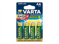Varta Professional Accu AA type Standardbatterier 2500mAh