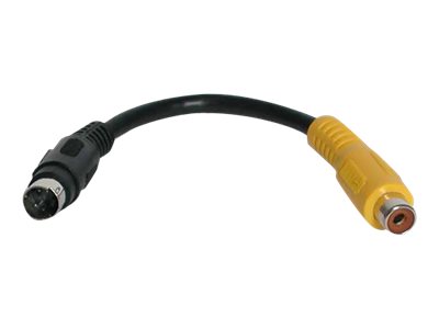 Image of StarTech.com 6in S-Video to Composite Video Adapter Cable - adapter - S-Video / composite video - 15 cm