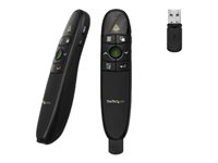 Startech Wireless Presentation Remote with Green Laser Pointer - 90 ft. (27 m) - USB Presentation Clicker for Mac and Windows