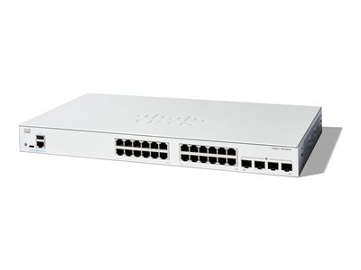0889728521536 - 0 Catalyst 1300-24T-4G Switch 24x 1GbE + 4x 1GbE SFP L3 managed