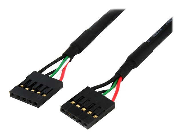 Image of StarTech.com 24in Internal 5 pin USB IDC Motherboard Header Cable F/F - USB cable - 5 pin IDC (F) to 5 pin IDC (F) - USB 2.0 - 2 ft - black - USBINT5PIN24 - USB cable - 5 pin IDC to 5 pin IDC - 60.7 cm