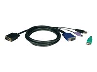 Tripp Lite 15ft USB / PS2 Cable Kit for KVM Switches B040 / B042 Series KVMs 15' - keyboard / video / mouse (KVM) cable kit -