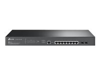 TP-Link JetStream TL-SG3210XHP-M2 - V1 - switch - Managed - 8 x 10/100/1000 + 2 x SFP+ - rack-mountable - PoE+ (240 W)