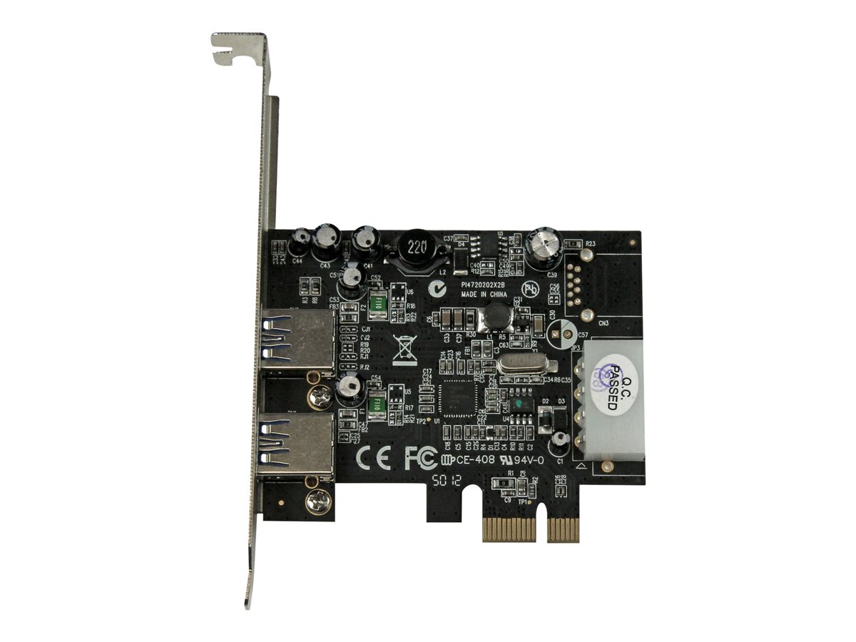 StarTech.com 2 Port PCI Express (PCIe) SuperSpeed USB 3.0 Card Adapter with UASP - LP4 Power - Dual Port USB 3 PCIe Controller (PEXUSB3S25) - USB adaptér - PCIe - USB 3.0 x 2 – foto 2