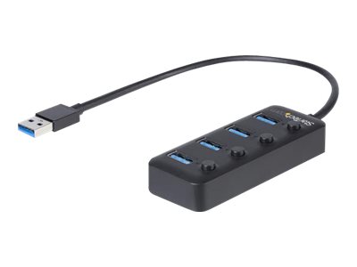 StarTech.com 4 Port USB 3.0 Hub, USB-A to 4x USB 3.0 Type-A with Individual On/Off Port Switches, SuperSpeed 5Gbps USB 3.1/USB 3.2 Gen 1, USB Bus Powered, Portable, 9.8