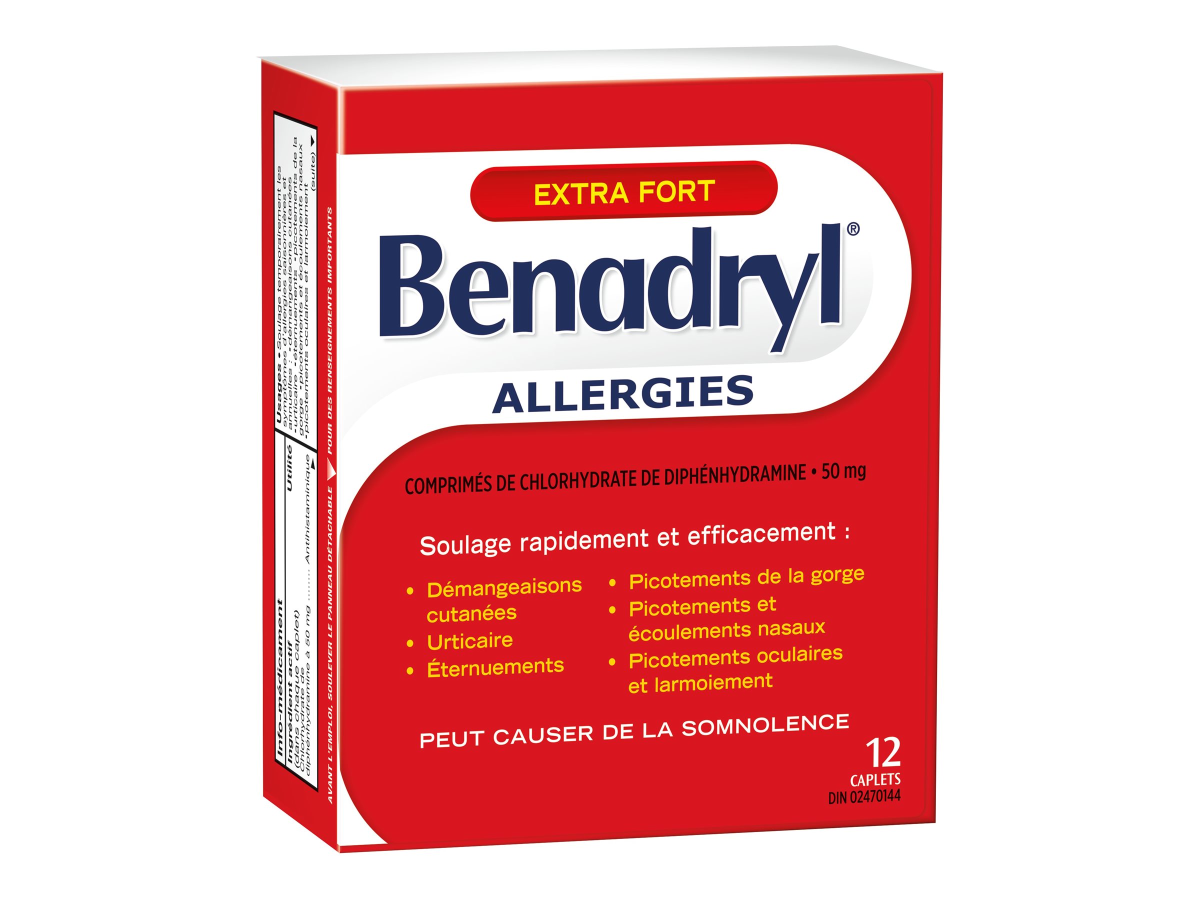 Benadryl Extra Strength Allergy Caplets - 12's
