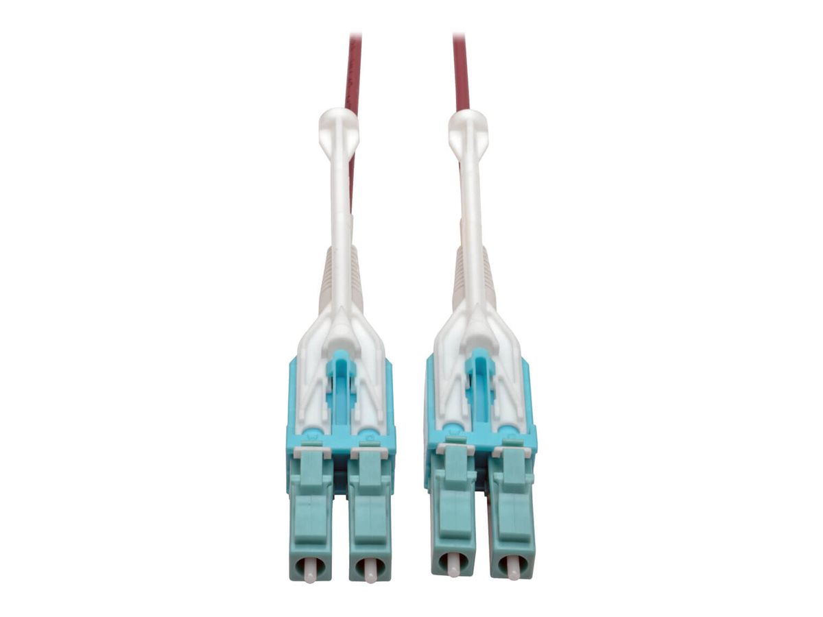 Tripp Lite 3M 10 Gb Duplex Multimode 50/125 OM4 LSZH Fiber Patch Cable (LC/LC), Push/Pull Tabs, Magenta, 3 m (10 ft.)