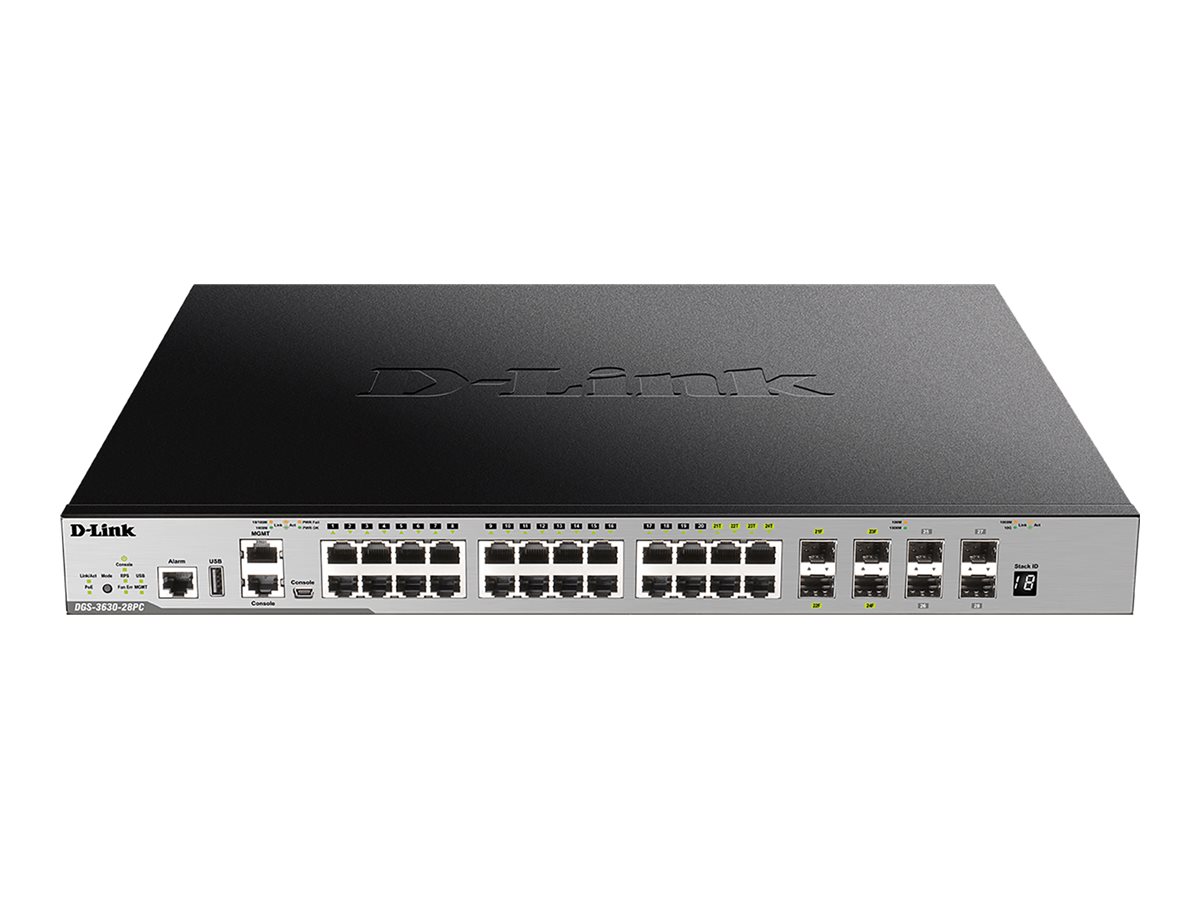 28-Port Layer 3 Gigabit PoE Stack Switch