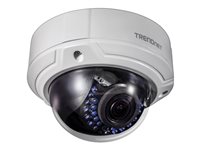 TRENDnet TV IP341PI - Network surveillance camera - dome - outdoor - vandal / weatherproof - colour (Day&Night) - 2 MP - 1920 x 1080 - 1080p - vari-focal - audio - composite - LAN 10/100 - MJPEG, H.264 - DC 12 V / PoE