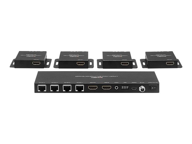 Kit Extender Splitter 4 Ports HDMI 4K30 & IR avec Loop Out, Cat.6 70m