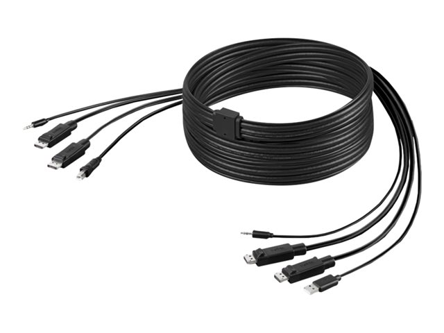 Image of Belkin Secure KVM Combo Cable - keyboard / mouse / video / audio cable - TAA Compliant - 1.83 m