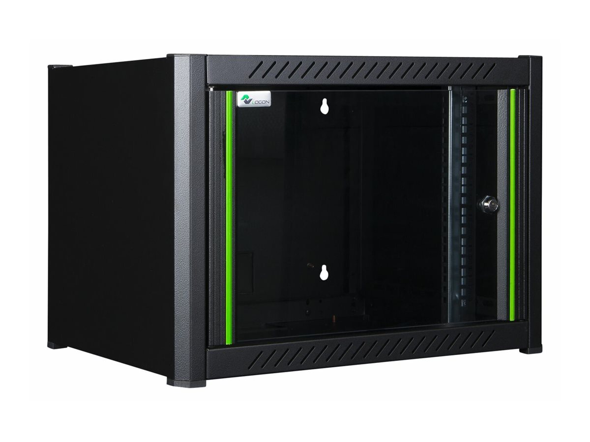Lanview by Logon Netzwerkschrank 19" 6U 600x560mm Wandmontage Schwarz