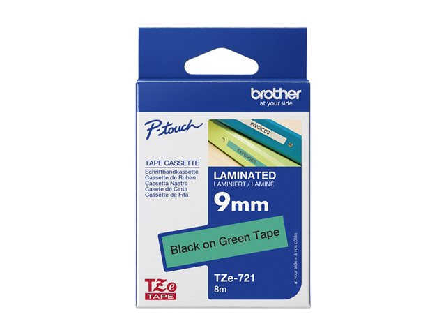 Brother TZe-721 - laminated tape - 1 cassette(s) - Roll (0.9 cm x 8 m)