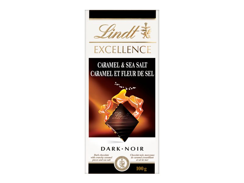 Lindt EXCELLENCE Dark Chocolate - Caramel & Sea Salt - 100g