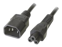 Manhattan Strøm IEC 60320 C5 Strøm IEC 60320 C14 Sort 1.8m Forlængerkabel til strøm