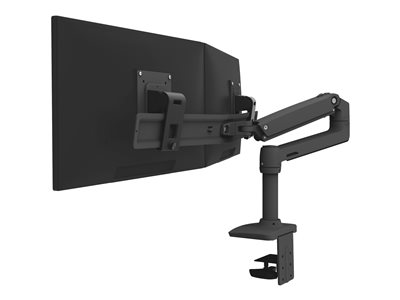 Ergotron LX - Mounting kit (articulating arm, 2 pivots, dual displays bow, base, 2-piece desk clamp, 8