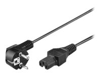 MicroConnect Strøm IEC 60320 C15 Strøm CEE 7/7 (male) Sort 2m Strømkabel