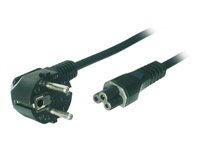 MicroConnect Strøm IEC 60320 C5 Strøm CEE 7/7 (male) Sort 1.8m Strømkabel