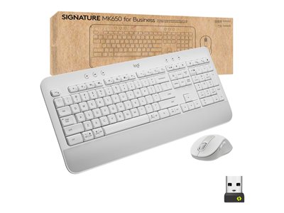 kolbe ildsted Panter Logitech Signature MK650 for Business - keyboard and mouse set - QWERTY -  US - off-white