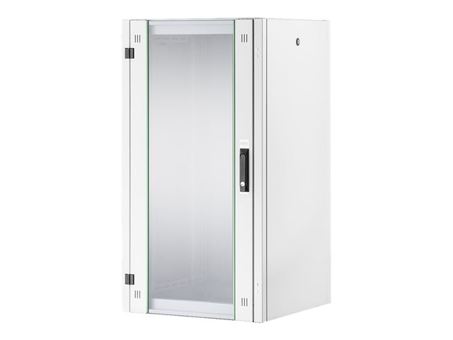 DIGITUS Network Cabinet Hyper 19inch 22U rack 600x600 600kg assembled front glass door grey