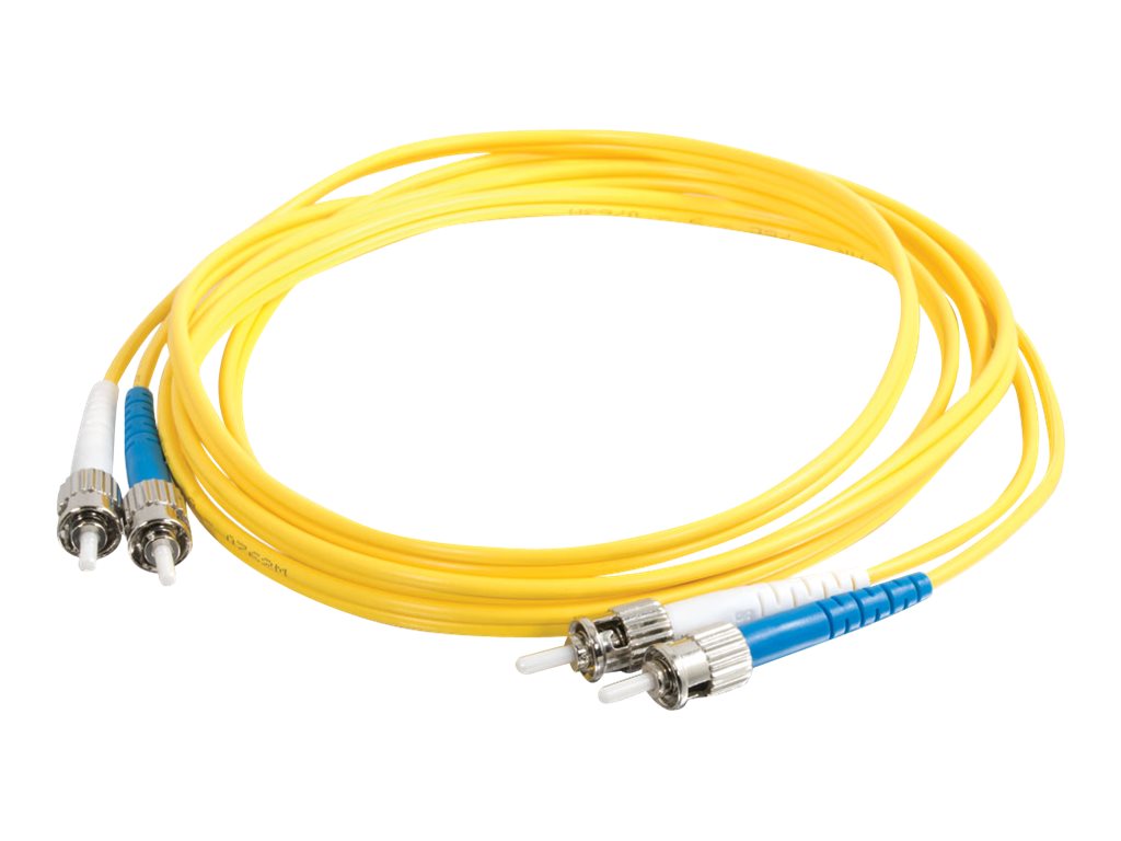 C2G 15m ST-ST 9/125 Duplex Single Mode OS2 Fiber Cable TAA