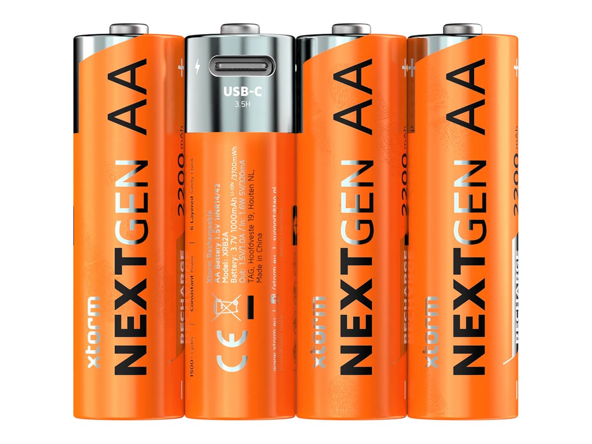 NextGen AA Batteries USB-C 4Pack