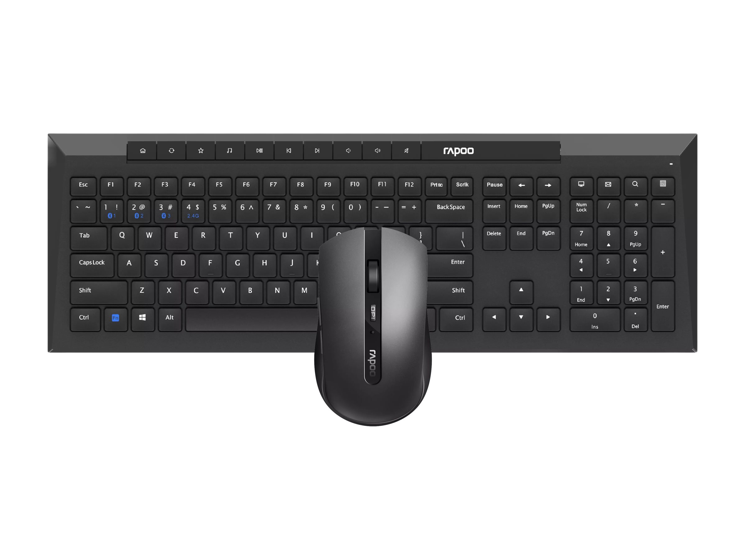 Rapoo 8210M keyboard and mouse set QWERTY Input Product shot Right-angle 80000